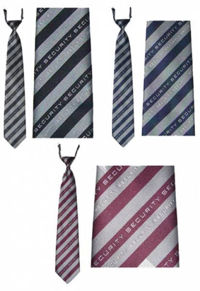 KRAWATTE - SECURITY - gestreift - mit Gummizug