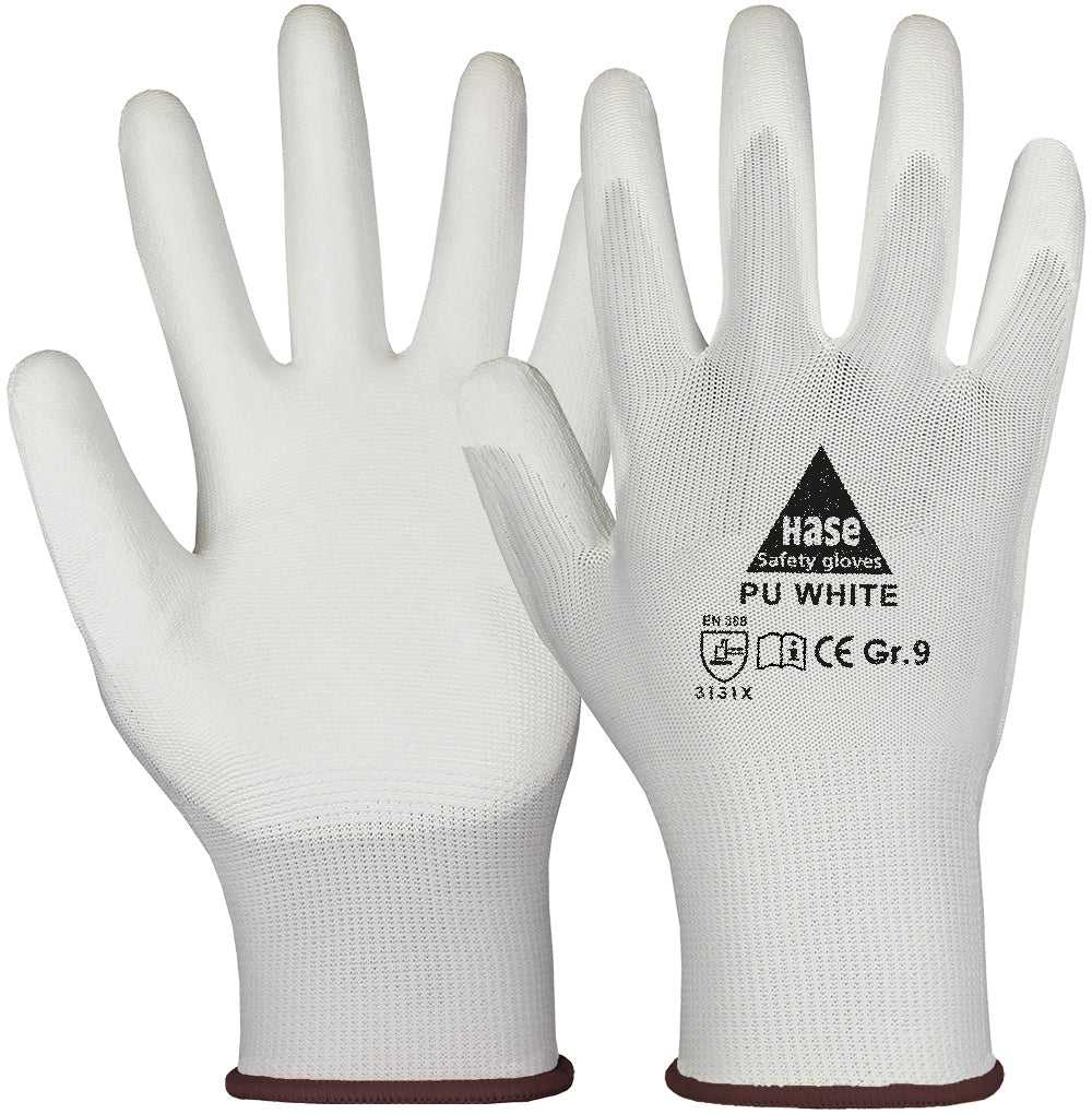 Hase Safety Gloves PU White