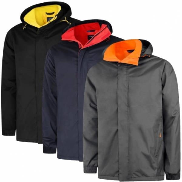 Deluxe Outdoor Jacke Unisex - Uneek Clothing UC621  - Black/Submarine Yellow - 2XL