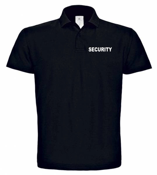 SECURITY Kurzarm-Poloshirt schwarz