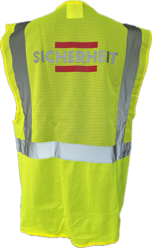 Warnweste C496 - MeshAir Exekutiv Weste "SICHERHEIT"