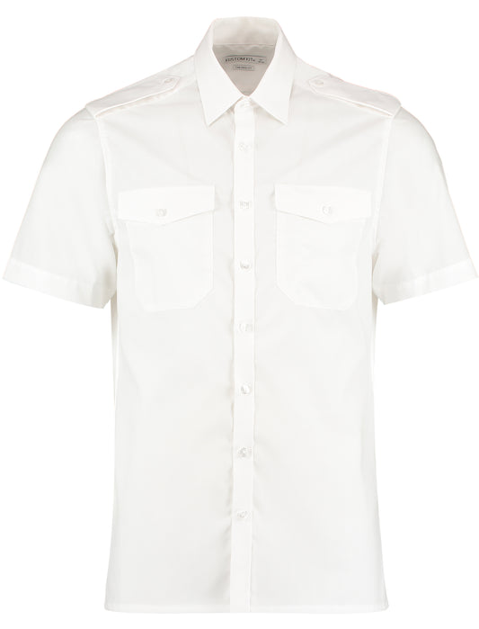 Kustom Kit Corporate KK133 Tailored Fit Pilot Shirt (Short Sleeve)