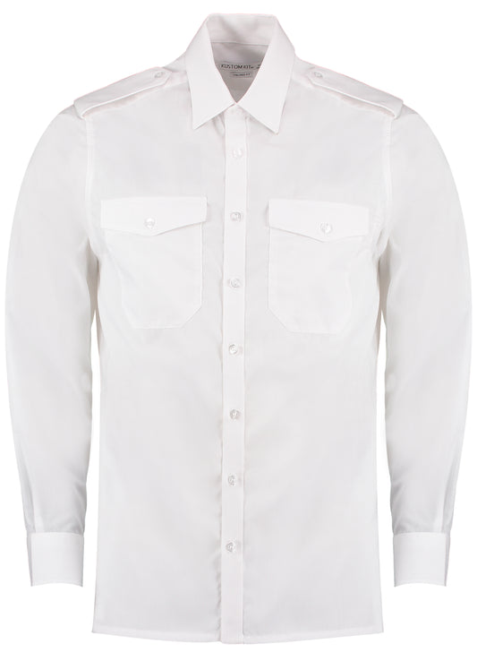 Kustom Kit Corporate KK134 Tailored Fit Pilot Shirt (Long Sleeve)