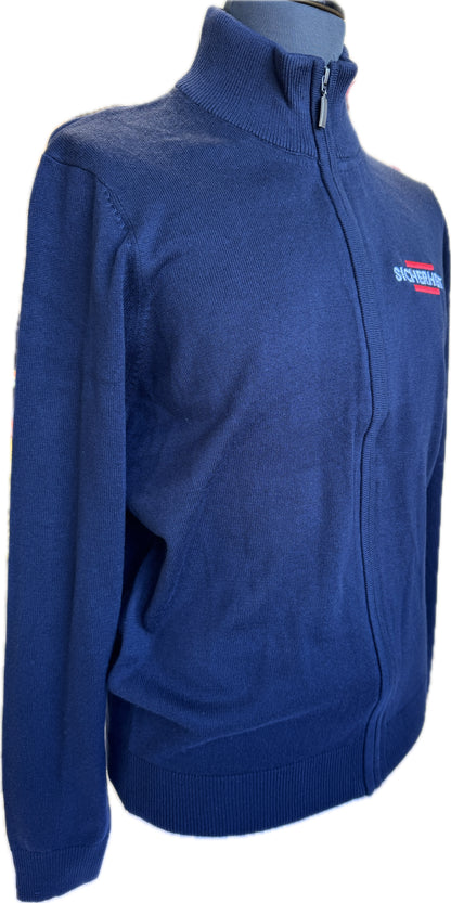 Jacke K961 - Herren Cardigan mit Reißverschluss