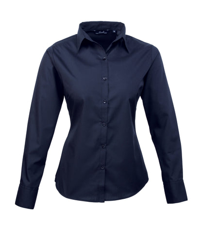 Premier  Langärmelige Bluse, Popelin PR300