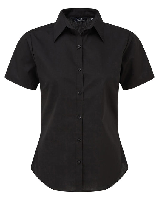 Premier Kurzärmelige Bluse, Popelin PR302