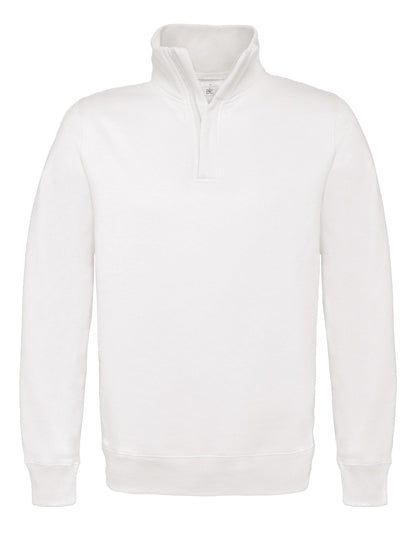 B&C ID.004 Basic-Sweatshirt mit 1/4 ressverschluss
