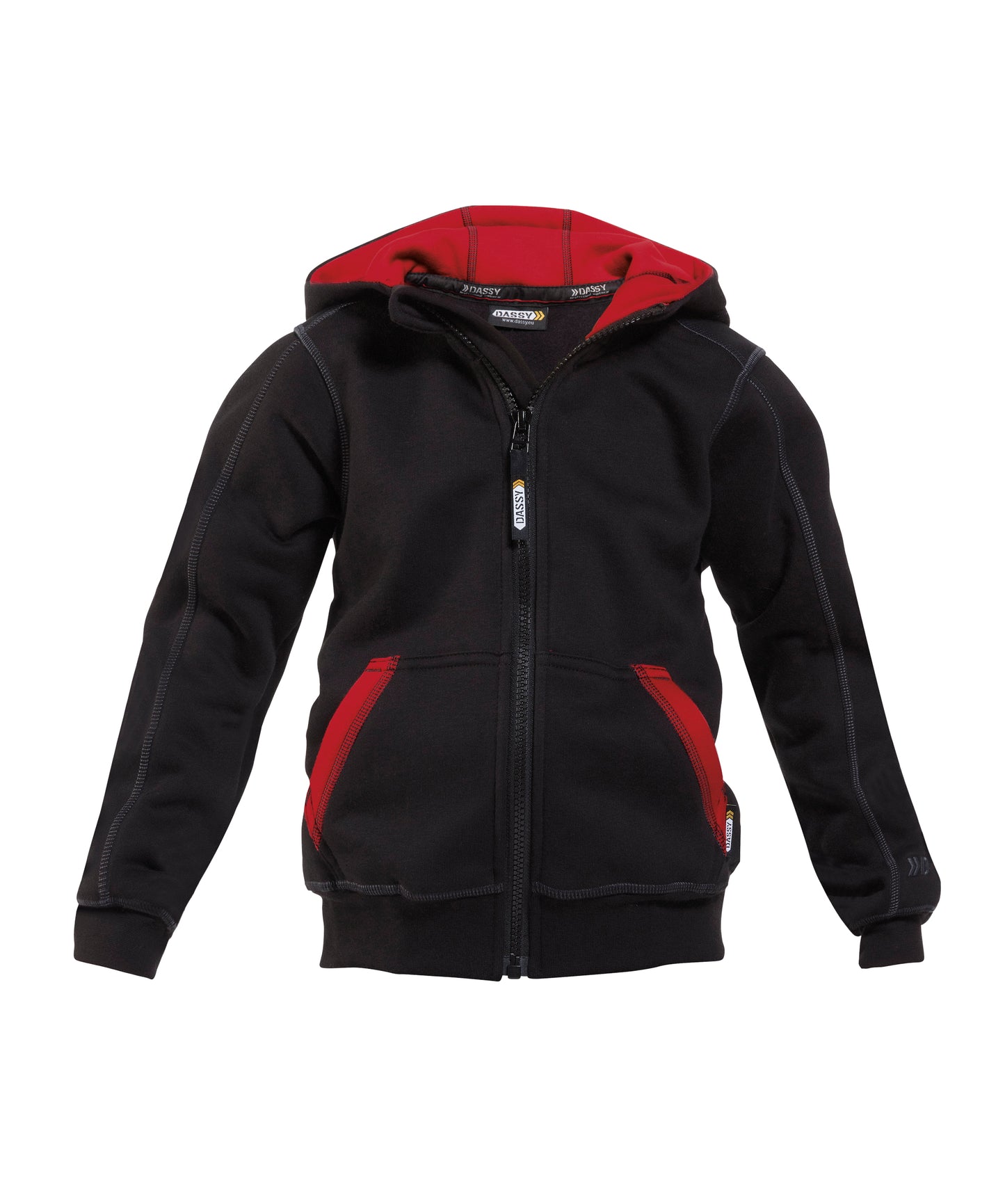 DASSY® Watson Kids Kapuzensweatshirt mit langem Reißverschluss