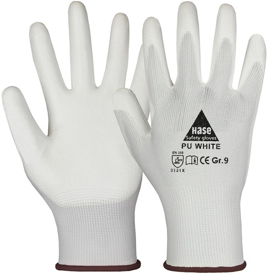 Hase Safety Gloves PU White