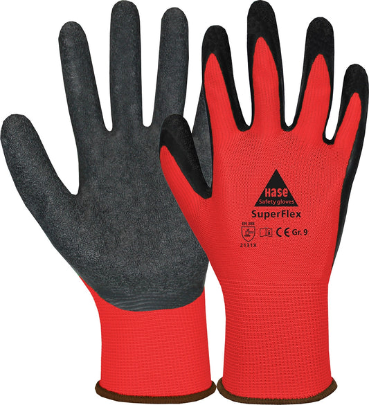 Hase Safety Gloves SuperFlex Red