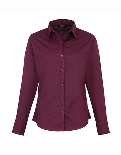 Premier  Langärmelige Bluse, Popelin PR300