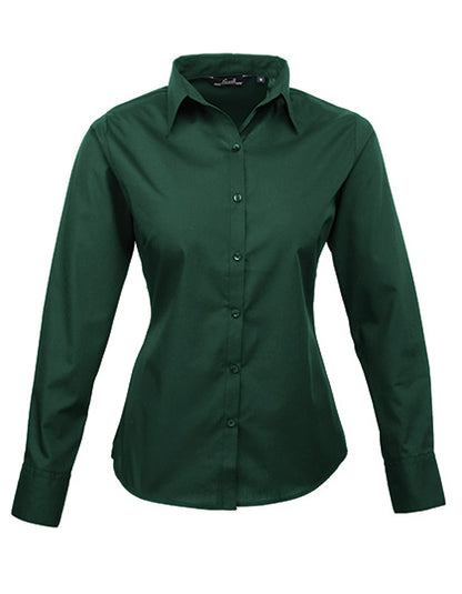 Premier  Langärmelige Bluse, Popelin PR300