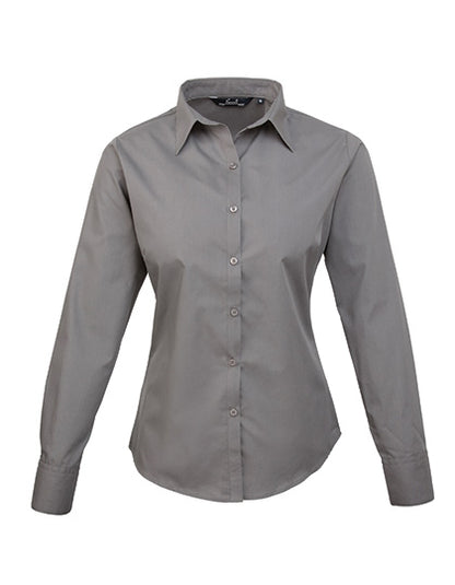 Premier  Langärmelige Bluse, Popelin PR300