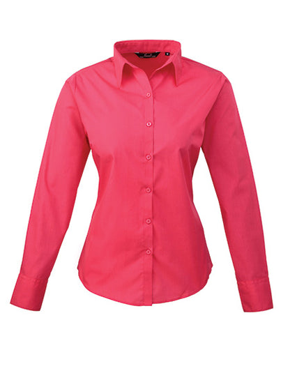 Premier  Langärmelige Bluse, Popelin PR300