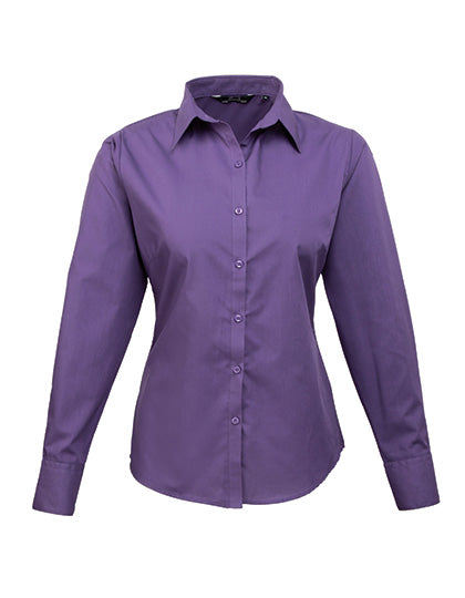 Premier  Langärmelige Bluse, Popelin PR300