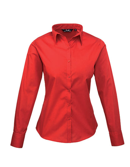 Premier  Langärmelige Bluse, Popelin PR300