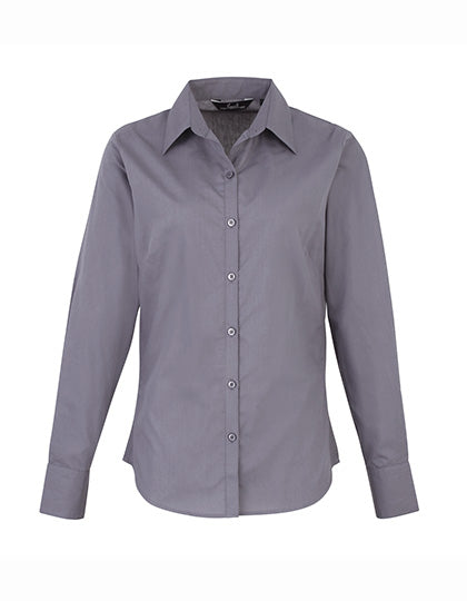 Premier  Langärmelige Bluse, Popelin PR300