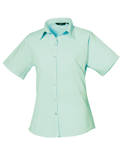 Premier Kurzärmelige Bluse, Popelin PR302