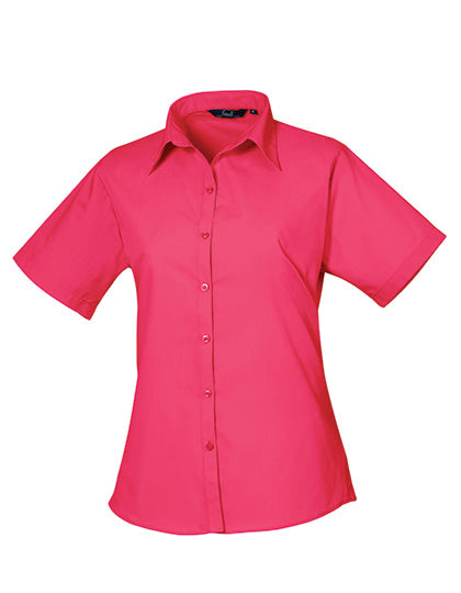 Premier Kurzärmelige Bluse, Popelin PR302