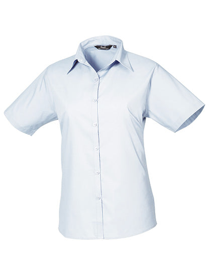 Premier Kurzärmelige Bluse, Popelin PR302