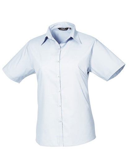 Premier Kurzärmelige Bluse, Popelin PR302