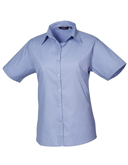 Premier Kurzärmelige Bluse, Popelin PR302