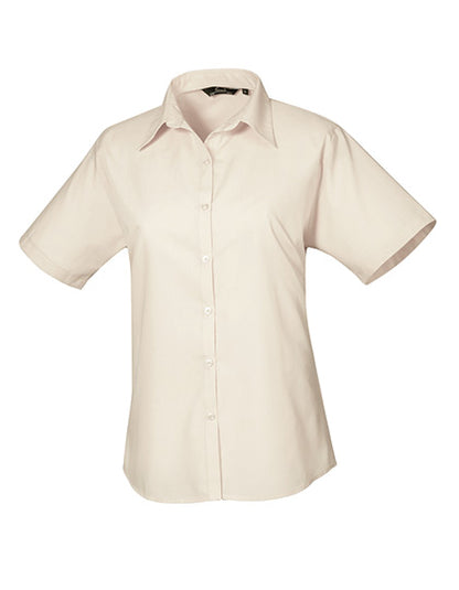 Premier Kurzärmelige Bluse, Popelin PR302