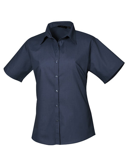 Premier Kurzärmelige Bluse, Popelin PR302