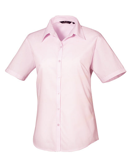 Premier Kurzärmelige Bluse, Popelin PR302