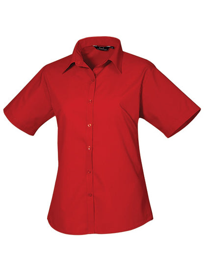 Premier Kurzärmelige Bluse, Popelin PR302