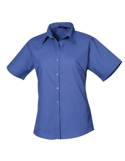 Premier Kurzärmelige Bluse, Popelin PR302