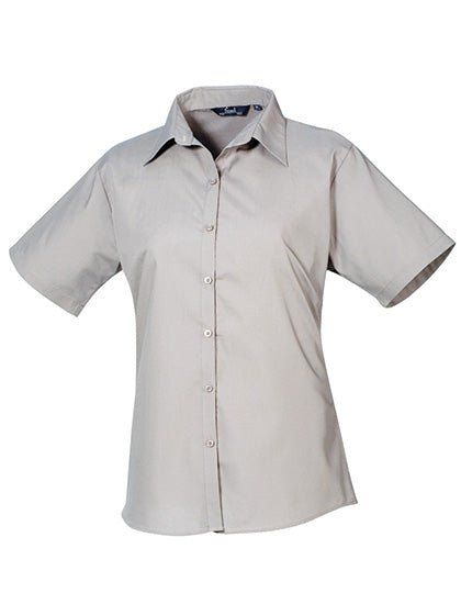 Premier Kurzärmelige Bluse, Popelin PR302