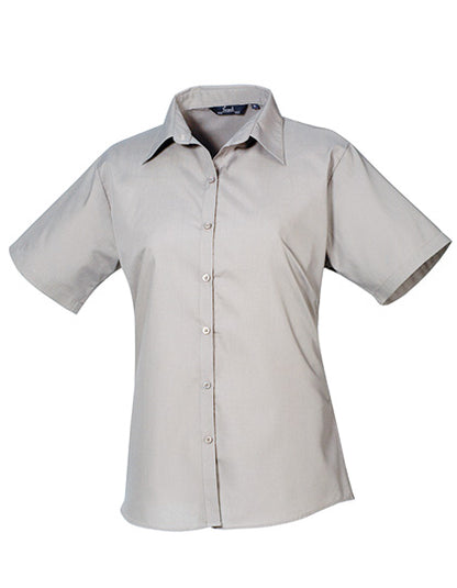 Premier Kurzärmelige Bluse, Popelin PR302