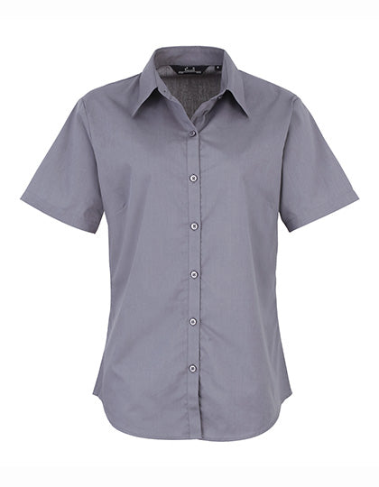 Premier Kurzärmelige Bluse, Popelin PR302