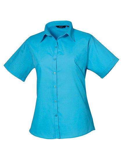 Premier Kurzärmelige Bluse, Popelin PR302