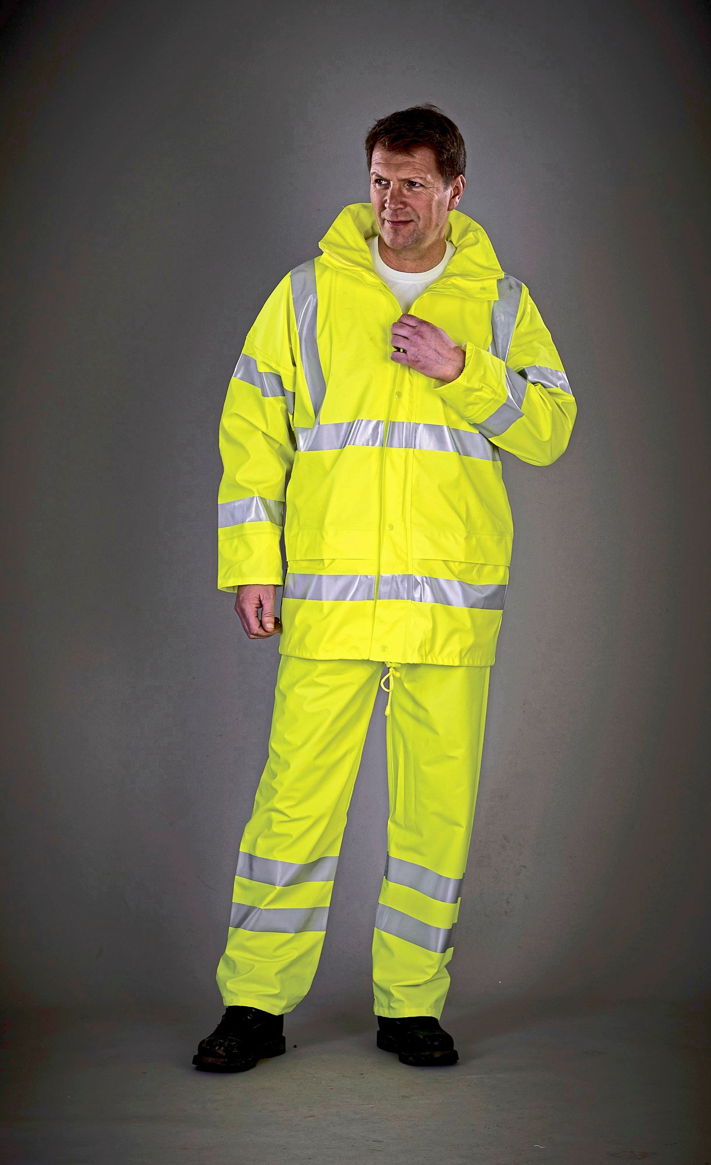 YOKO HVS451 Hi-Vis Soft Flex Breathable Rain Trousers